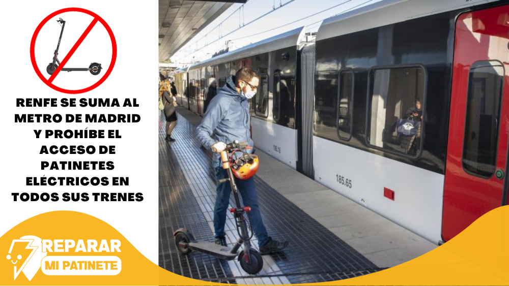 Renfe se une a la prohibición de los patinetes eléctricos a bordo