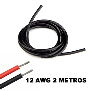 Cable eléctrico Silicona Flexible 12 AWG (Negro)