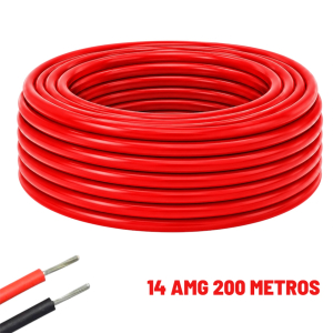Cable eléctrico Silicona Flexible 14 AWG (Rojo) 200 Metros