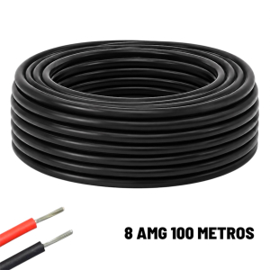 Cable eléctrico Silicona Flexible 8 AWG (Negro) 100 Metros