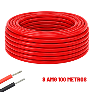 Cable eléctrico Silicona Flexible 8 AWG (Rojo) 100 Metros