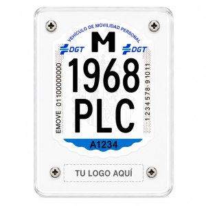 Portamatrícula VMP de Acrílico Transparente
