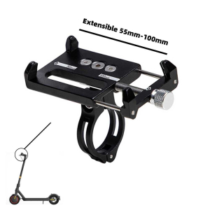 Soporte Movil-Telefono De Aluminio Compatible Con Scooter Patinete Negro