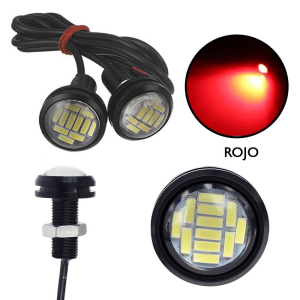 Luz Led Ojo De Aguila Pack 2 Unidades Color Rojo