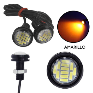 Luz Led Ojo De Aguila Pack 2 Unidades Color Amarillo