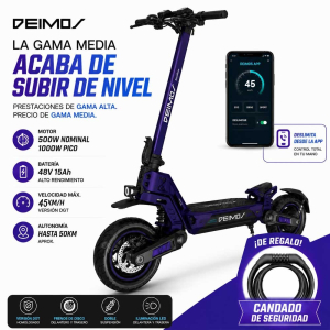 Patinete Eléctrico Ecoxtrem Deimos DGT – Morado
