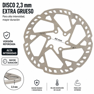 Disco de freno 160MM Premium (grosor 2,3MM) Smartgyro y similares – (6H -44MM)