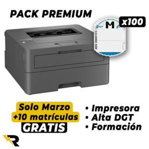 Pack Premium Completo: Impresora + 100 Matrículas + Formación + 10 GRATIS