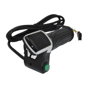 Acelerador de puño con indicador de batería (36V) y botón pulsador – Conector SM
