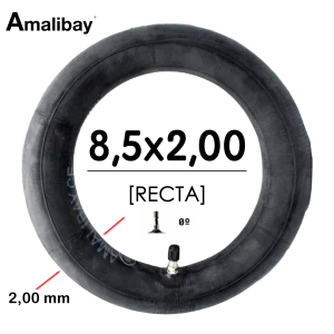 Cámara de aire 8,5×2 (válvula recta) Reforzada 120 gramos [Amalibay]