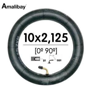 Cámara de aire reforzada 10×2,125 (válvula 0º 90º) – Premium [Amalibay]
