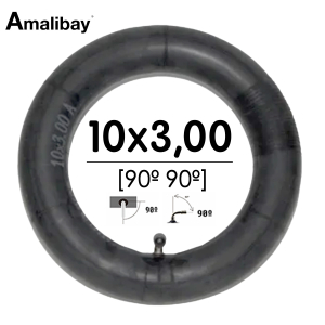 Cámara de aire 10×3 – 255×80 (válvula 90º 90º) – Premium [Amalibay]