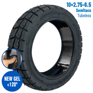 Neumático 10×2,75-6,5 Semitaco Tubeless (Con gel antipinchazos) [Xuancheng]