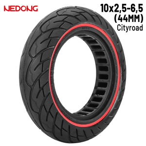 Rueda maciza 10×2,5-6,5 Rojo (44MM) [Nedong]