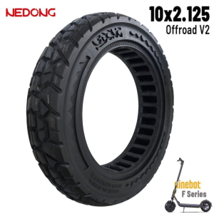 Rueda maciza amarilla offroad 10×2,125-6,5 42,5mm Negro [Nedong]